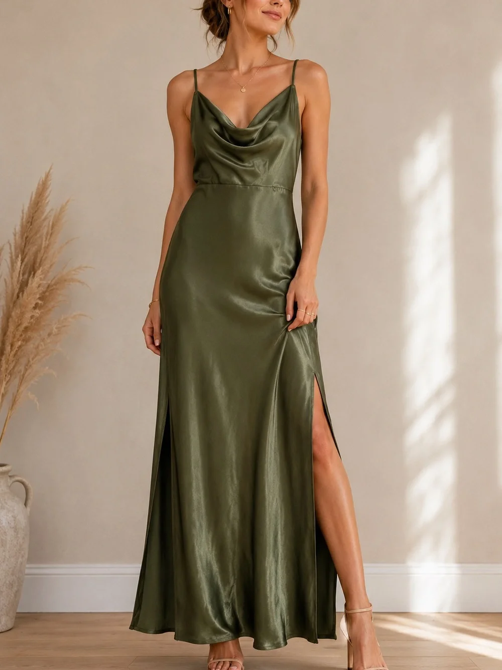 anthropologie satin green dress Stylish Anthropologie Dress for a Wedding Guest